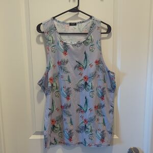 Tropical Print Men's Tank Top